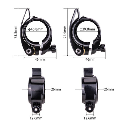 ZTTO Folding Bicycle Seatpost Clamp Retrofit Accessories, 39.8mm (Black), 39.8mm (Red), 39.8mm (Blue), 39.8mm (Orange), 40.8mm (Black), 40.8mm (Red), 40.8mm (Blue), 40.8 (Orange)