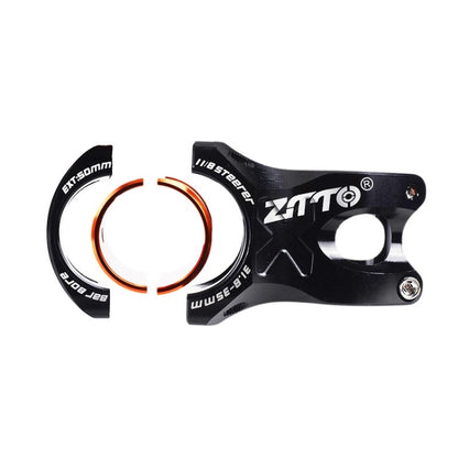 ZTTO Bicycle Handlebar Hollow 0 Degree Short Riser, Black, Red, Purple, Green, Gold
