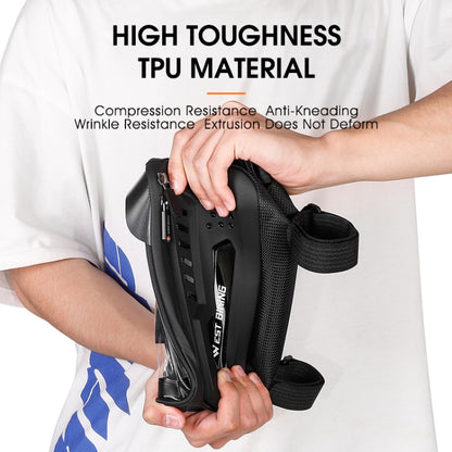 WEST BIKING Bicycle Front Bag TPU  Hard Shell Riding Front Beam Bag, YP0707293