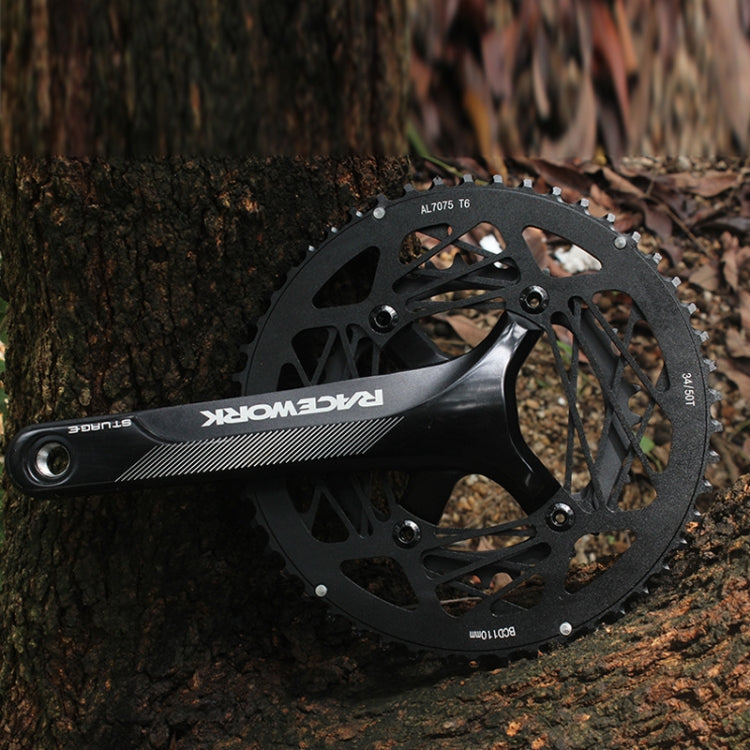 RACEWORK RKRFA Road Bike Aluminum Alloy 22-speed Crankset, Spec:, 50-34T without BB, 53-39T without BB, 50-34T with BB, 53-39T with BB