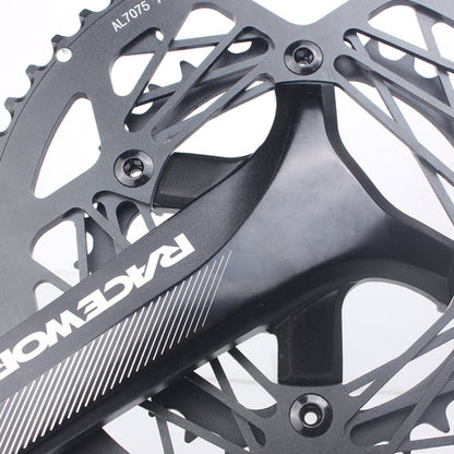 RACEWORK RKRFA Road Bike Aluminum Alloy 22-speed Crankset, Spec:, 50-34T without BB, 53-39T without BB, 50-34T with BB, 53-39T with BB