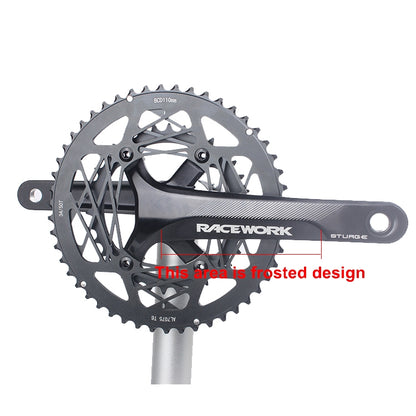 RACEWORK RKRFA Road Bike Aluminum Alloy 22-speed Crankset, Spec:, 50-34T without BB, 53-39T without BB, 50-34T with BB, 53-39T with BB
