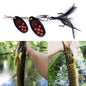 HENGJIA SP304 6.5cm 13g Feather Hook Rotating Sequin Road Lure Bait, SP304 Yellow, SP304 Orange Red, SP304 Black