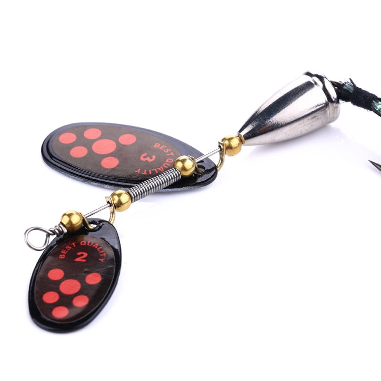 HENGJIA SP304 6.5cm 13g Feather Hook Rotating Sequin Road Lure Bait, SP304 Yellow, SP304 Orange Red, SP304 Black