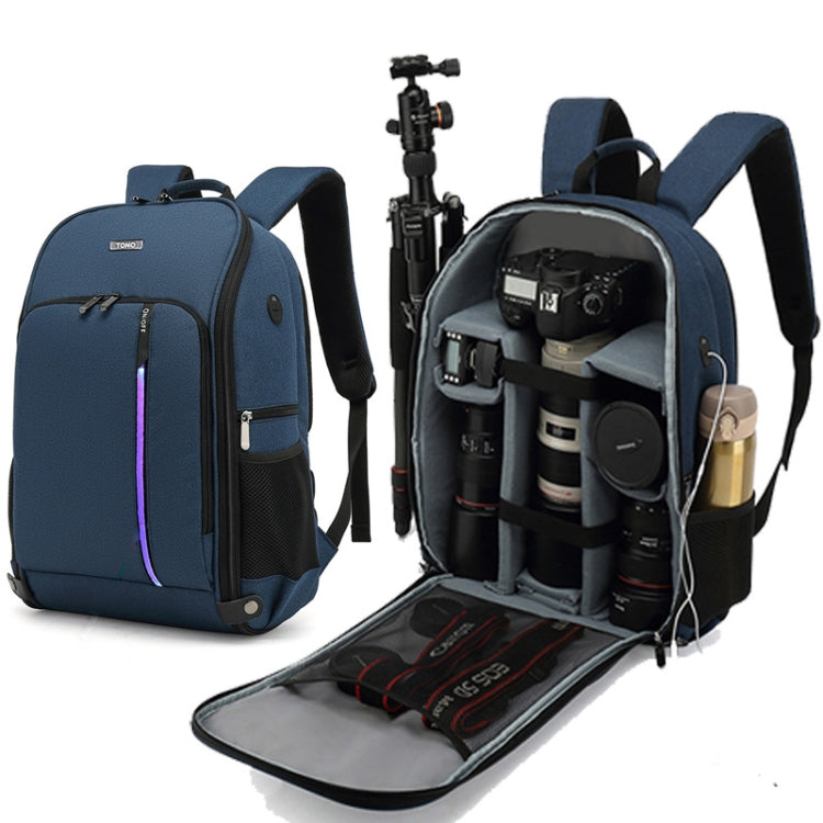 TONO LED Light SLR Digital Camera Backpack With USB Port