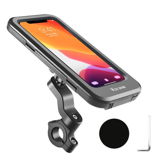WEST BIKING Bicycle Riding Waterproof and Shockproof Phone Bracket, Style:, Handlebar, Raise Handlebar