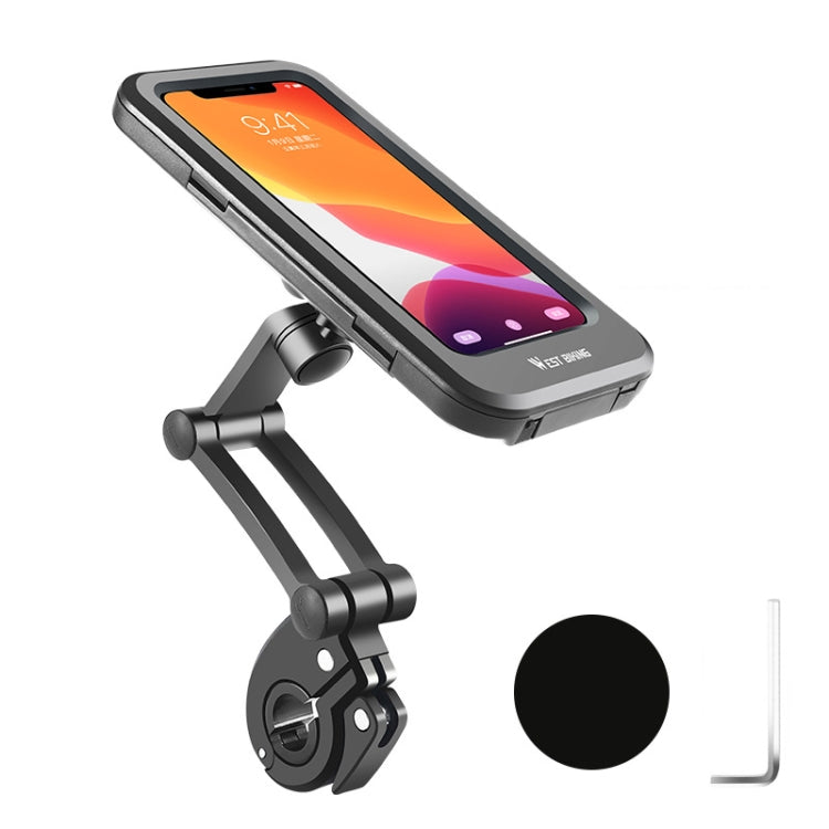WEST BIKING Bicycle Riding Waterproof and Shockproof Phone Bracket, Style:, Handlebar, Raise Handlebar