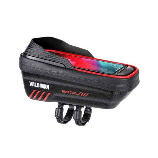WILD MAN E12X 1L EVA Hard Shell Waterproof and Anti-fall Bicycle Bag with Touch Function, E12X (Red), E12X (Black)