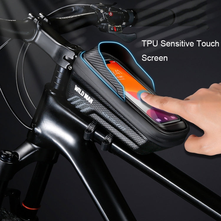 WILD MAN E12X 1L EVA Hard Shell Waterproof and Anti-fall Bicycle Bag with Touch Function, E12X (Red), E12X (Black)