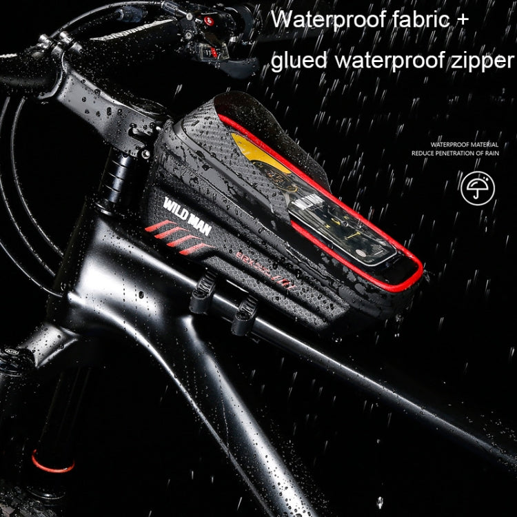 WILD MAN E12X 1L EVA Hard Shell Waterproof and Anti-fall Bicycle Bag with Touch Function, E12X (Red), E12X (Black)