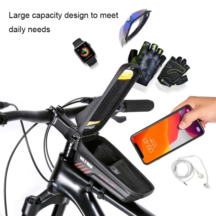 WILD MAN E12X 1L EVA Hard Shell Waterproof and Anti-fall Bicycle Bag with Touch Function, E12X (Red), E12X (Black)