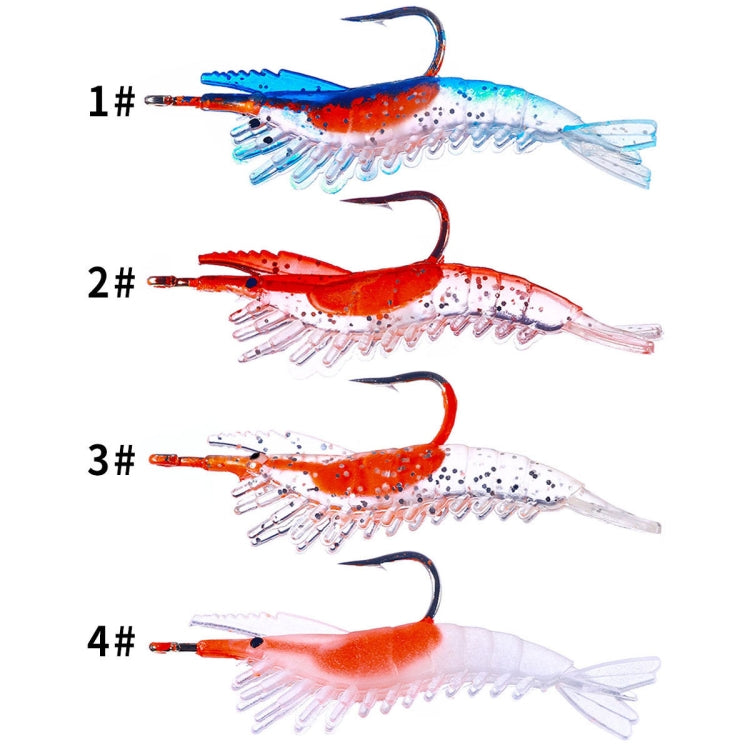 HENGJIA SO077 6cm 3g Lead Wrapped Shrimp Soft Lure Sea Bass Fake Lure, SO077 3, SO077 4, SO077 1, SO077 2