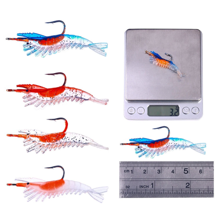 HENGJIA SO077 6cm 3g Lead Wrapped Shrimp Soft Lure Sea Bass Fake Lure, SO077 3, SO077 4, SO077 1, SO077 2