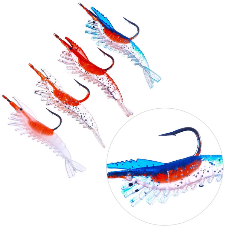 HENGJIA SO077 6cm 3g Lead Wrapped Shrimp Soft Lure Sea Bass Fake Lure, SO077 3, SO077 4, SO077 1, SO077 2
