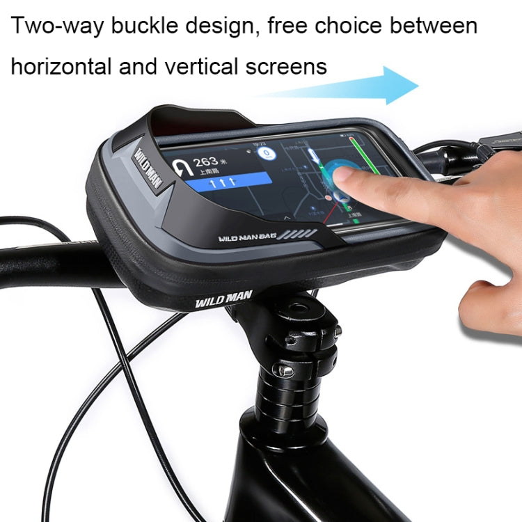 WILD MAN ES16 0.5L EVA Hard Shell Waterproof Touch Screen Bicycle Handlebar Bag, ES16 (Grey), ES16 (Blue), ES16 (Red), ES16 (Black)