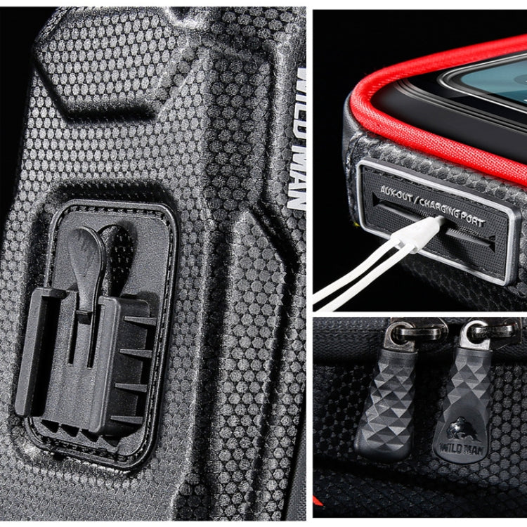 WILD MAN ES16 0.5L EVA Hard Shell Waterproof Touch Screen Bicycle Handlebar Bag, ES16 (Grey), ES16 (Blue), ES16 (Red), ES16 (Black)