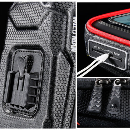 WILD MAN ES16 0.5L EVA Hard Shell Waterproof Touch Screen Bicycle Handlebar Bag, ES16 (Grey), ES16 (Blue), ES16 (Red), ES16 (Black)
