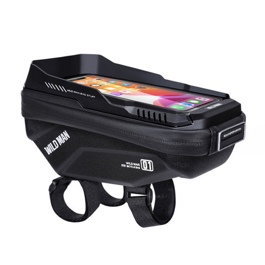WILD MAN XT1 1L Bicycle EVA Hard Shell Phone Touch Screen Handlebar Bag, XT1(Twill), XT1(Solar)