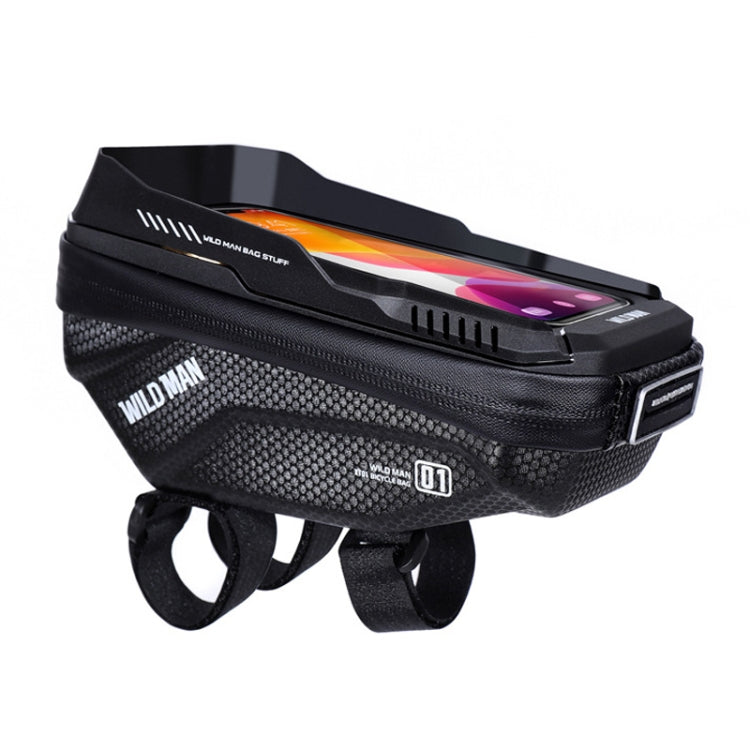 WILD MAN XT1 1L Bicycle EVA Hard Shell Phone Touch Screen Handlebar Bag, XT1(Twill), XT1(Solar)