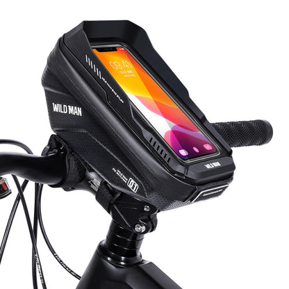 WILD MAN XT1 1L Bicycle EVA Hard Shell Phone Touch Screen Handlebar Bag, XT1(Twill), XT1(Solar)
