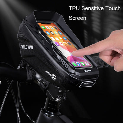 WILD MAN XT1 1L Bicycle EVA Hard Shell Phone Touch Screen Handlebar Bag, XT1(Twill), XT1(Solar)