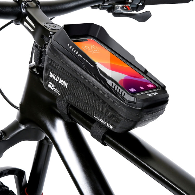 WILD MAN XT2 1L Bicycle EVA Hard Shell Waterproof Phone Touch Screen Beam Bag, XT2(Twill), XT2(Solar)