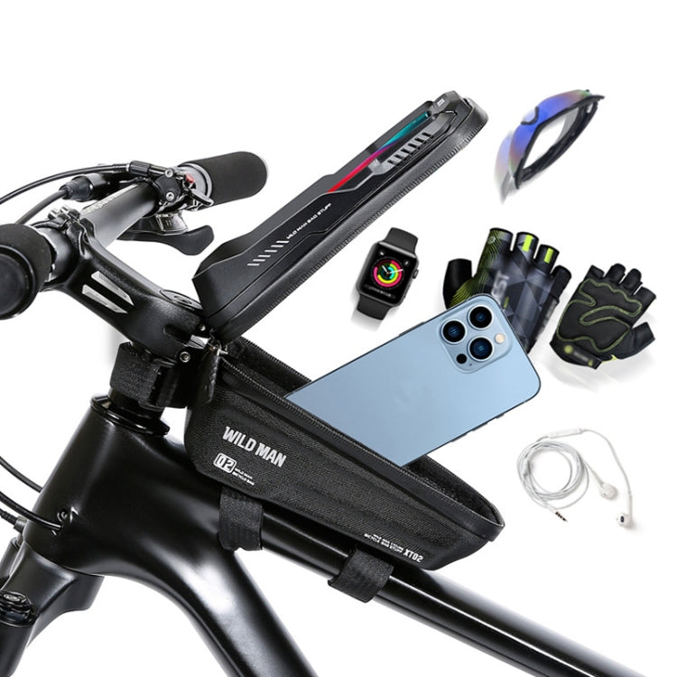 WILD MAN XT2 1L Bicycle EVA Hard Shell Waterproof Phone Touch Screen Beam Bag, XT2(Twill), XT2(Solar)