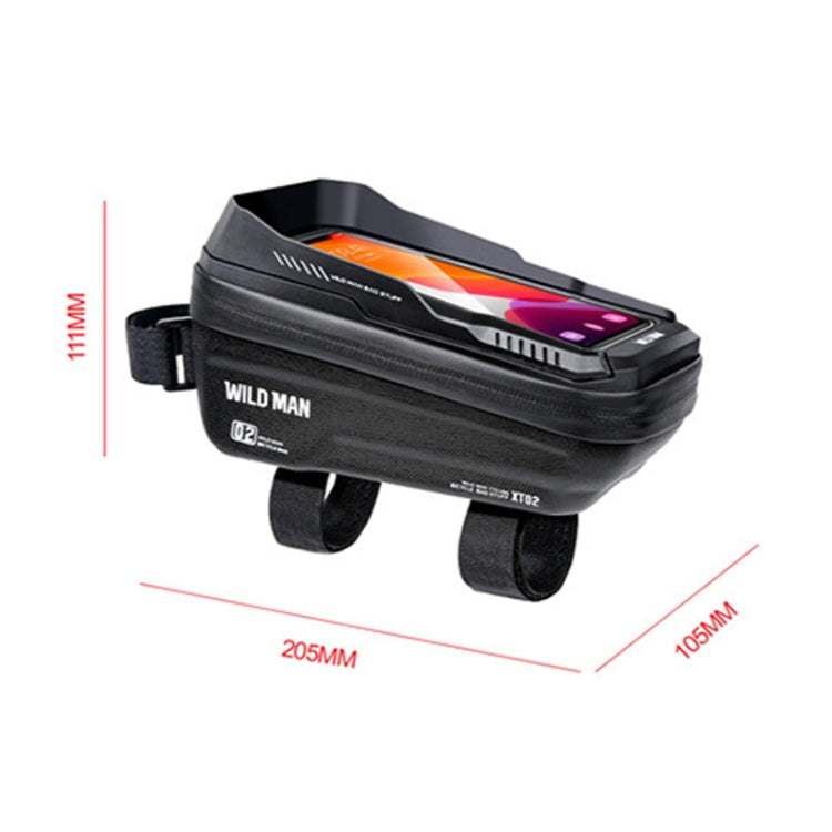 WILD MAN XT2 1L Bicycle EVA Hard Shell Waterproof Phone Touch Screen Beam Bag, XT2(Twill), XT2(Solar)