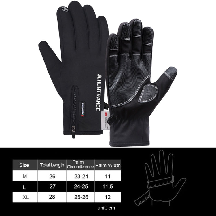 HUNTRANGE A023 Outdoor Waterproof Sports Riding Velvet Touch Screen Gloves, M, L, XL