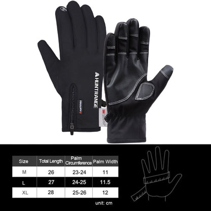 HUNTRANGE A023 Outdoor Waterproof Sports Riding Velvet Touch Screen Gloves, M, L, XL