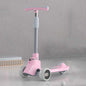 MIJIAQI 01 3 In 1 Multifunctional Foldable Children Scooter with Music and Lights, Spec:, White Seat, Gray Seat, Pink Seat, Blue Seat, White, Gray, Pink, Blue