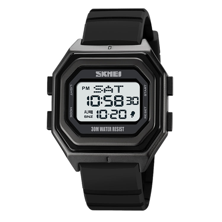 SKMEI 1875 Men Outdoor Electronic Watch Timing Multi-Functional Watch, Style:, 1875 Steel Band Black Machine, 1875 Silicone Band White Machine, 1875 Silicone Band Black Machine, 1875 Steel Band White Machine