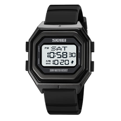 SKMEI 1875 Men Outdoor Electronic Watch Timing Multi-Functional Watch, Style:, 1875 Steel Band Black Machine, 1875 Silicone Band White Machine, 1875 Silicone Band Black Machine, 1875 Steel Band White Machine