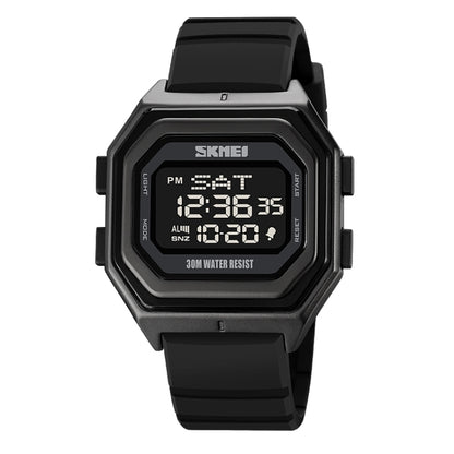 SKMEI 1875 Men Outdoor Electronic Watch Timing Multi-Functional Watch, Style:, 1875 Steel Band Black Machine, 1875 Silicone Band White Machine, 1875 Silicone Band Black Machine, 1875 Steel Band White Machine