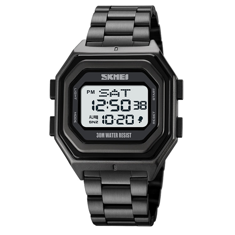 SKMEI 1875 Men Outdoor Electronic Watch Timing Multi-Functional Watch, Style:, 1875 Steel Band Black Machine, 1875 Silicone Band White Machine, 1875 Silicone Band Black Machine, 1875 Steel Band White Machine
