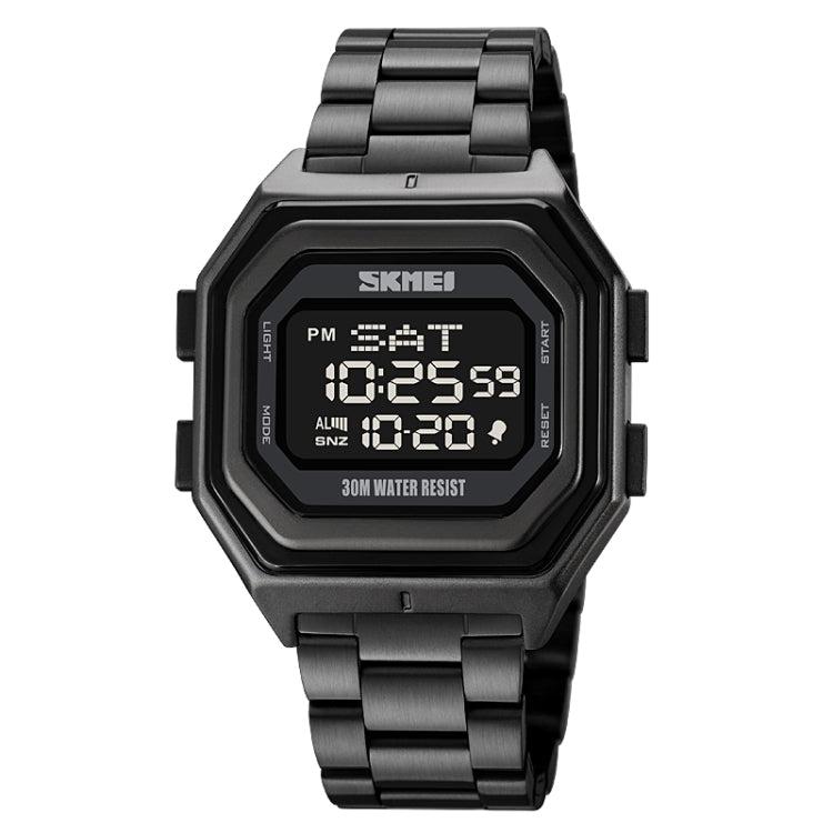 SKMEI 1875 Men Outdoor Electronic Watch Timing Multi-Functional Watch, Style:, 1875 Steel Band Black Machine, 1875 Silicone Band White Machine, 1875 Silicone Band Black Machine, 1875 Steel Band White Machine