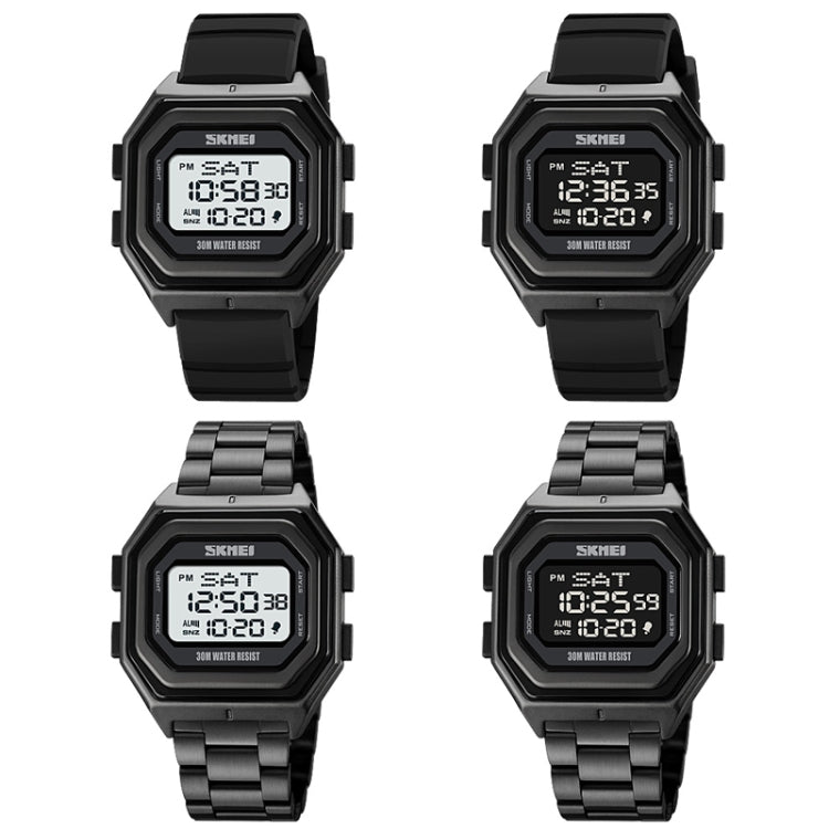 SKMEI 1875 Men Outdoor Electronic Watch Timing Multi-Functional Watch, Style:, 1875 Steel Band Black Machine, 1875 Silicone Band White Machine, 1875 Silicone Band Black Machine, 1875 Steel Band White Machine
