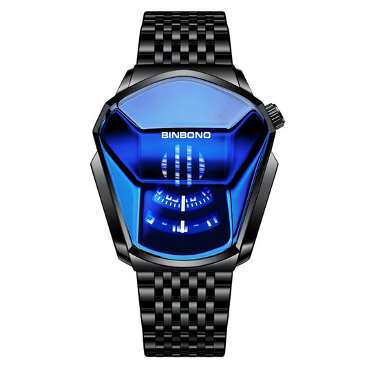 BINBOND Locomotive Concept Steel Belt Watch Men Live Black Technology Watch, Steel Belt Black Stee Blue Face, Steel Belt Black Steel White Face, Steel Belt White Steel Blue Face, Steel Belt White Steel White Face, Steel Belt Blue Steel Blue Face�������...