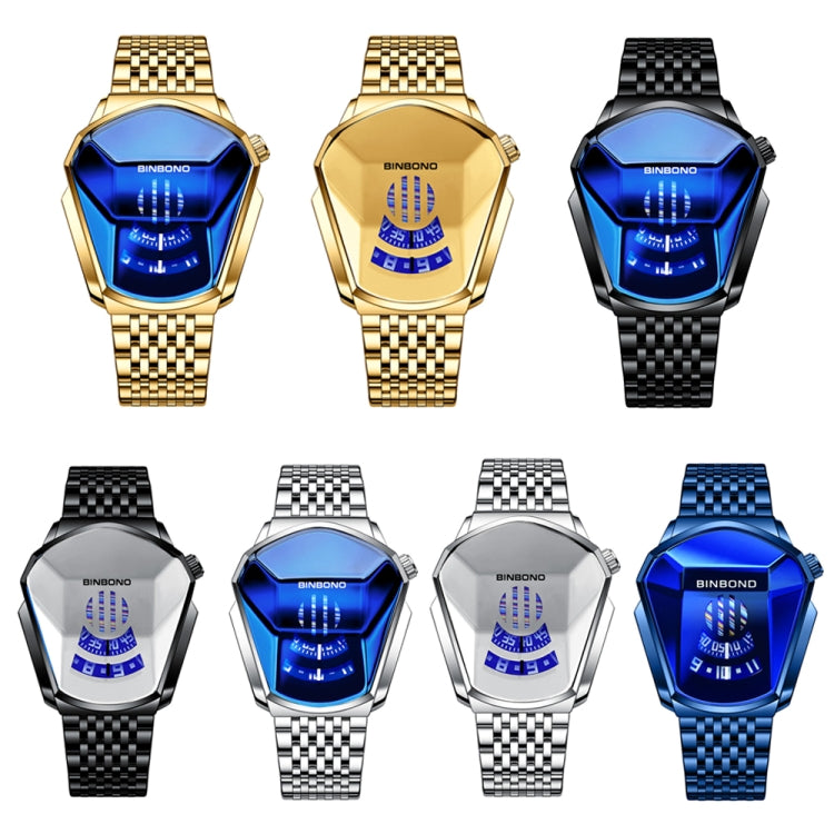 BINBOND Locomotive Concept Steel Belt Watch Men Live Black Technology Watch, Steel Belt Black Stee Blue Face, Steel Belt Black Steel White Face, Steel Belt White Steel Blue Face, Steel Belt White Steel White Face, Steel Belt Blue Steel Blue Face�������...