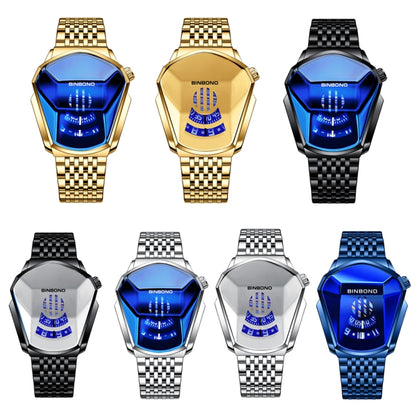 BINBOND Locomotive Concept Steel Belt Watch Men Live Black Technology Watch, Steel Belt Black Stee Blue Face, Steel Belt Black Steel White Face, Steel Belt White Steel Blue Face, Steel Belt White Steel White Face, Steel Belt Blue Steel Blue Face�������...
