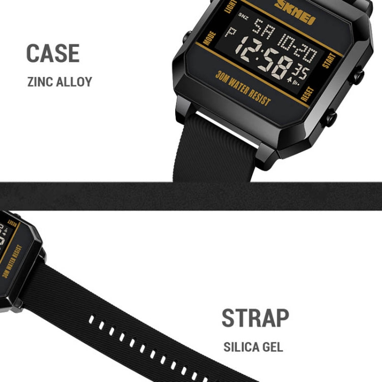 SKMEI 1848 Fashion Multifunctional Student Sports Waterproof Men Watch, 1848(Black), 1848(Yellow), 1848(Red)