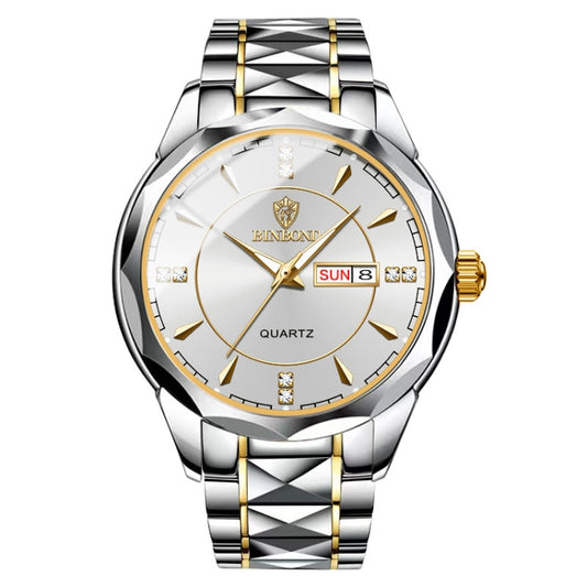 BINBONG B5552 Luminous Multifunctional Business Calendar Quartz Watch