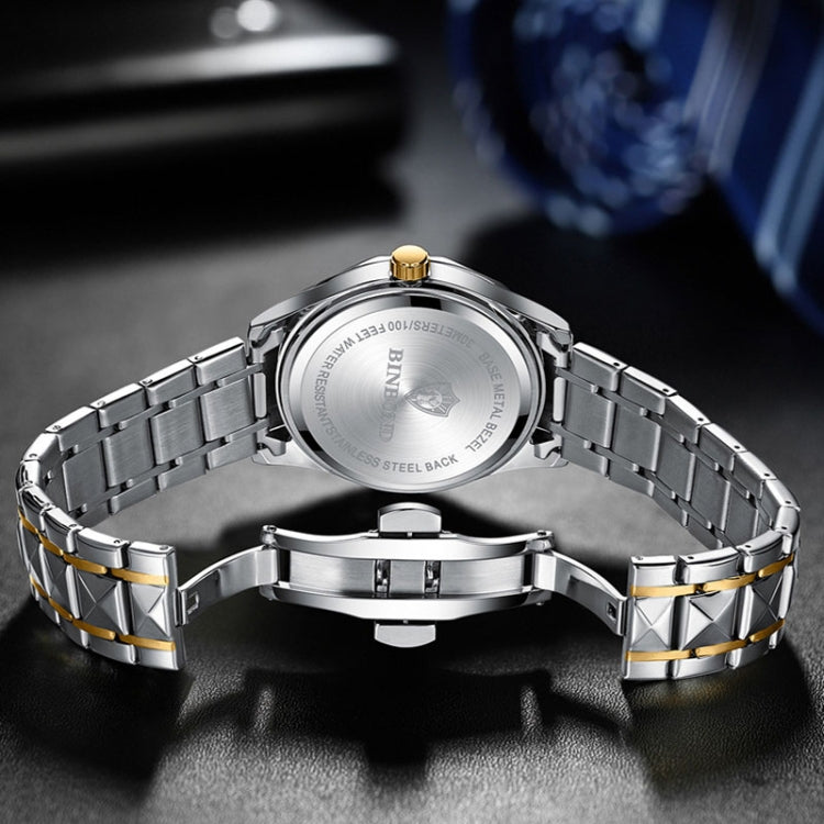 BINBONG B5552 Luminous Multifunctional Business Calendar Quartz Watch