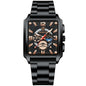 BINBONG B6575 Men Vintage Square Multifunctional Waterproof Luminous Quartz Watch, Black-Rose Gold-Black-Rose, Black-Black-Black-White, Black-Black-Black-Rose, Full Gold-Black, White-Black, White-White, Brown Leather-Rose Gold-Black��������������������...
