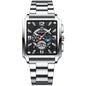 BINBONG B6575 Men Vintage Square Multifunctional Waterproof Luminous Quartz Watch, Black-Rose Gold-Black-Rose, Black-Black-Black-White, Black-Black-Black-Rose, Full Gold-Black, White-Black, White-White, Brown Leather-Rose Gold-Black��������������������...