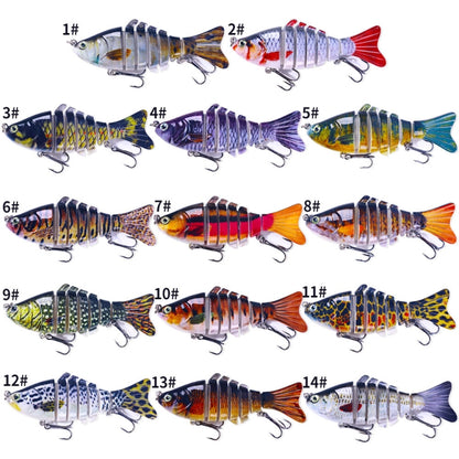 HENGJIA JM062 7 Section Fish Fake Lures VIB Minnow Fishing Lures, JM062 (3), JM062 (14), JM062 (4), JM062 (5), JM062 (6), JM062 (7), JM062 (8), JM062 (9), JM062 (10), JM062 (11), JM062 (1), JM062 (12), JM062 (2), JM062 (13)