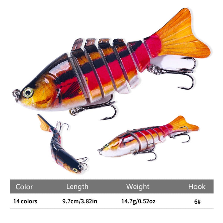 HENGJIA JM062 7 Section Fish Fake Lures VIB Minnow Fishing Lures, JM062 (3), JM062 (14), JM062 (4), JM062 (5), JM062 (6), JM062 (7), JM062 (8), JM062 (9), JM062 (10), JM062 (11), JM062 (1), JM062 (12), JM062 (2), JM062 (13)