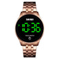 SKMEI 1579 Simple Touch Screen LED Luminous Stainless Steel Electronic Watch, Black, Gold, Rose Gold, Silver