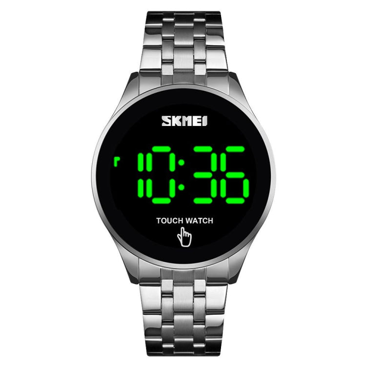 SKMEI 1579 Simple Touch Screen LED Luminous Stainless Steel Electronic Watch, Black, Gold, Rose Gold, Silver