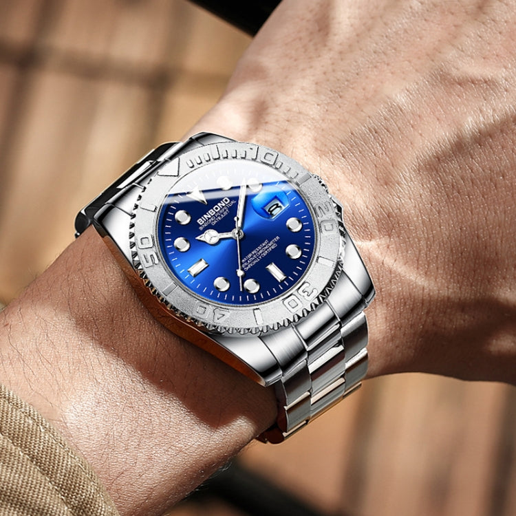 BINBOND B930 Metal Gear Luminous Quartz Watch 30M Waterproof Sports Watch, Rose Gold-Rose Gold, White Steel-Black, White Steel-Blue, White Steel-White